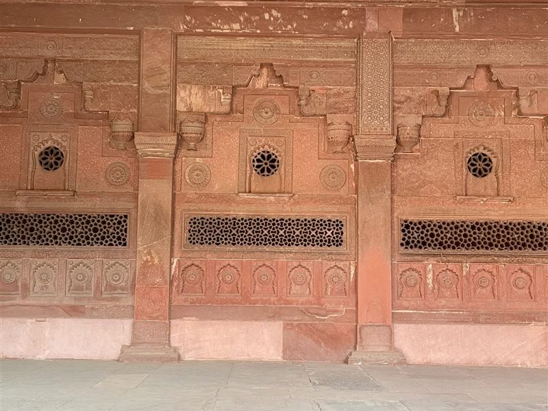 Carved sandstone & worked stone